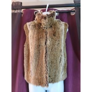 Lauren Ralph Lauren Size L Fully Lined Faux Fur Vest